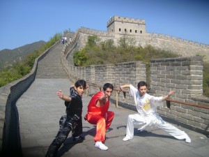 Wushu at the great wall